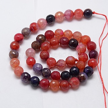 Natural Agate Round Beads Strand(G-L084-8mm-12)-3