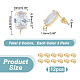 6 Pairs 2 Color Brass Micro Pave Clear Cubic Zirconia Stud Earring Findings(KK-HY0001-76)-2