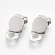 304 Stainless Steel Clip-on Earring Findings(STAS-T045-33A-P)-1