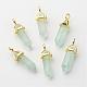 Natural Green Fluorite Pointed Pendants(G-G902-A01)-2