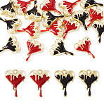20Pcs Alloy Enamel Pendants, Melting Heart Charms, Mixed Color, 21.5x16.5x5.5mm, Hole: 1.8mm, 10pcs/color(ENAM-TA0003-62B)