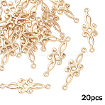 20Pcs Alloy Connector Charms, Flower Links, Light Gold, 29x9mm(FIND-YW0010-45KCG)