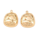 304 Stainless Steel Pendants, Irregular Rectangle Charms, Golden, 20x16.5x5mm, Hole: 2mm(SA-CBA7A79-12G)