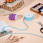 2 Rolls 2 Colors Faux Suede Cord, with Golden Tone Alloy Rivet, for Punk Rock Jewelry Making, Mixed Color, 5x2mm, about 5.47 yards(5m)/roll, 1 roll/color(LW-LP0001-08A)