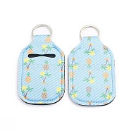 Hand Sanitizer Keychain Holder, for Shampoo Lotion Soap Perfume and Liquids Travel Containers, Colorful, Fruit Pattern, 124x64x4mm(DIY-WH0166-62H)