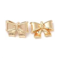 Brass Charms, Nickel Free, Bowknot Charm, Real 18K Gold Plated, 8.5x11.5x10mm, Hole: 1.8mm(X-KK-C028-35G)