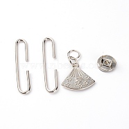 Alloy Purse Snap Clasps, with Magnetic and Hardcore, Closure for Purse Handbag, Platinum, 24x25.5x4mm, Hole: 10mm(PALLOY-WH0084-78B)