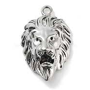 Tibetan Style Alloy Pendants, Lion, Antique Silver, 44x28x16.5mm, Hole: 3.5mm(PALLOY-S031-11A)