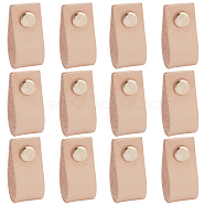 Rectangle Leather Drawer Handles, with Iron Screw, Beige, 20x100x2mm(AJEW-WH0251-71E)
