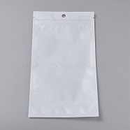 Plastic Zip Lock Bag, Storage Bags, Self Seal Bag, Top Seal, with Window and Hang Hole, Rectangle, White, 22x12x0.2cm, Unilateral Thickness: 3.1 Mil(0.08mm)(OPP-H001-03C-02)