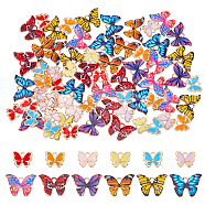 72Pcs 12 Styles Alloy Enamel Charms, Light Gold, Butterfly Charm, Mixed Color, 10.5x13x2.5mm, Hole: 1.6mm, 6pcs/style(ENAM-DC0001-50)