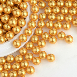 Imitation Pearl Acrylic Beads, No Hole, Round, Goldenrod, 7mm, about 2000pcs/bag(OACR-S011-7mm-Z32)