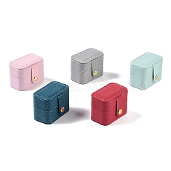 Imitation Leather Ring Organizer Storage Cases, Rectangle, Mixed Color, 6x4x4.5cm(CON-G023-11)