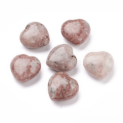 Natural Sesame Jasper Heart Love Stone, Pocket Palm Stone for Reiki Balancing, 29.5x29.5x14.5mm(G-I285-06E)