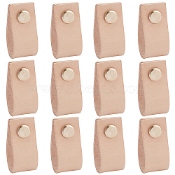 Rectangle Leather Drawer Handles, with Iron Screw, Beige, 20x100x2mm(AJEW-WH0251-71E)