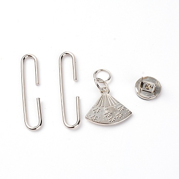 Alloy Purse Snap Clasps, with Magnetic and Hardcore, Closure for Purse Handbag, Platinum, 24x25.5x4mm, Hole: 10mm