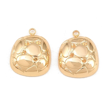 304 Stainless Steel Pendants, Irregular Rectangle Charms, Golden, 20x16.5x5mm, Hole: 2mm