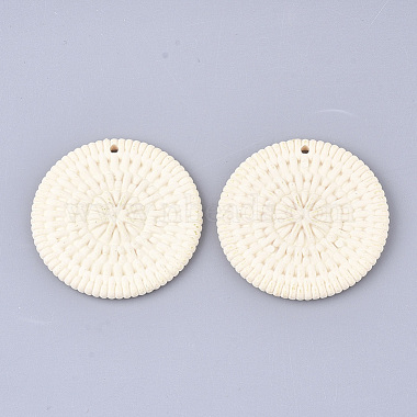 Bisque Flat Round Acrylic Pendants