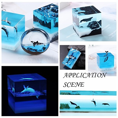 Décorations en plastique en forme de baleine(DIY-F066-15)-3
