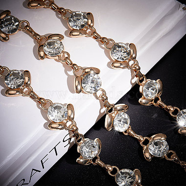 Alloy Flower Link Chain Waist Chains(FIND-WH0421-95G)-3