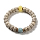 bracelets extensibles en perles synthétiques turquoise(BJEW-B080-07)-1