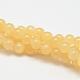 Естественный желтый нефритовый шарик нити(G-K121-02-10mm)-1