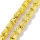 Electroplated Natural Lava Rock Beads Strands(G-H303-A10-G02)-1