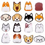 16 Pieces Acrylic Dog Brooch Pins Set, Cute Cartoon Puppy Badges Label Pins Cute Cartoon Animal Badges Pins Creative Backpack Pins Jewelry for Jackets Clothes Hats Decorations, Mixed Color, 36~41.5x25.5~33.5mm, 1Pc/style(JBR112A)