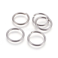 304 Stainless Steel Open Jump Rings, Stainless Steel Color, 12 Gauge, 20x2mm, Inner Diameter: 16mm, 150pcs/bag(STAS-P212-25P-06)