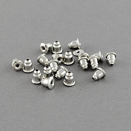 Iron Ear Nuts, Earring Backs, Platinum, 6x5mm, Hole: 1mm(IFIN-R190-P)