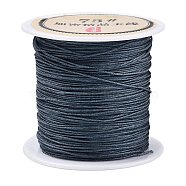 40 Yards Nylon Chinese Knot Cord, Nylon Jewelry Cord for Jewelry Making, Steel Blue, 0.6mm(NWIR-C003-01B-25)