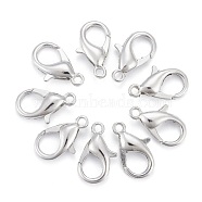 Zinc Alloy Lobster Claw Clasps, Parrot Trigger Clasps, Cadmium Free & Nickel Free & Lead Free, Platinum, 16x8mm, Hole: 2mm(E106-NF)