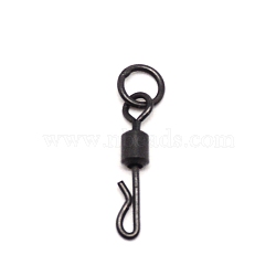 Brass Fishing Rolling Bearing Connector, Rolling Barrel Fishing, Fishing Swivels Tackle Accessories, Electrophoresis Black, 22mm, Hole: 4mm(FIND-WH0081-51A)