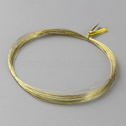 Brass Craft Wire, Round, Raw(Unplated), 32 Gauge, 0.2mm, about 32.81 Feet(10m)/Roll(CWIR-WH0016-12B-C)