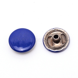 Iron Snap Buttons, for Costume Jacket Coat Accessories, Blue, 1.25x0.45cm, Hole: 2mm(FIND-WH0062-89D)