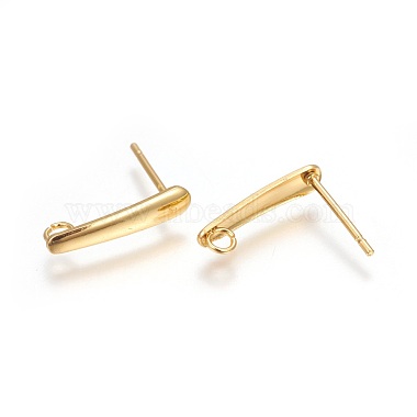 304 Stainless Steel Stud Earrings Findings(X-STAS-P227-35G)-2