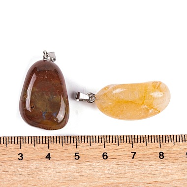 pendentifs de pierres précieuses mélangées naturelles et synthétiques(G-Q172-03P)-3