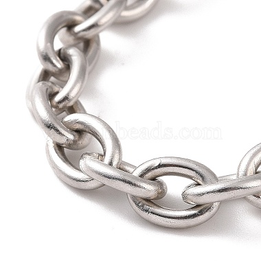 Non-Tarnish 304 Stainless Steel Cable Chain Bracelet for Men Women(BJEW-E031-01P-02)-2