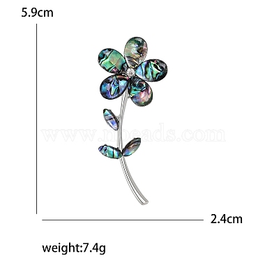 Abalone Shell Flower of Life Brooch(PW-WG0AE00-01)-5