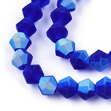 Imitez des brins de perles en verre givré bicône en cristal autrichien(GLAA-F029-TM4mm-A06)-3