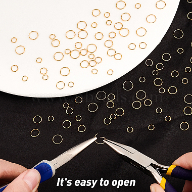 600Pcs 4 Style Brass Open Jump Rings(KK-CN0001-25)-4
