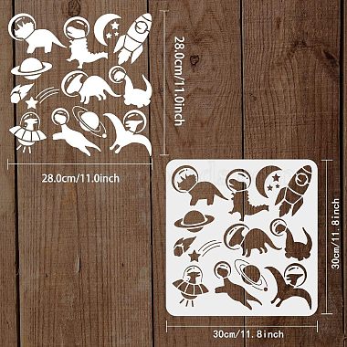 Large Plastic Reusable Drawing Painting Stencils Templates(DIY-WH0172-673)-2