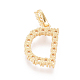 Golden Plated Brass Micro Pave Clear Cubic Zirconia Pendants(ZIRC-L093-01D)-2