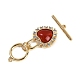 Natural Carnelian Toggle Clasps(KK-P283-39G)-3