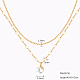 Stainless Steel Double Layer Necklace(GO5113-1)-2