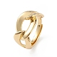 Adjustable Brass Curb Chains Shape Ring for Women(RJEW-L100-025G)-1
