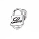 Padlock with Word Love Alloy Open Cuff Ring for Women(RJEW-T009-42AS)-3