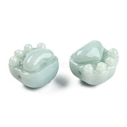 Opaque Resin Beads, Imitation Jade, Cat Claw, Medium Aquamarine, 14x15x13mm, Hole: 1.8mm(RESI-N038-02K)