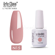 15ml Special Nail Gel, for Nail Art Stamping Print, Varnish Manicure Starter Kit, Pale Violet Red, Bottle: 34x80mm(MRMJ-P006-F015)