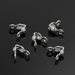 Sterling Silver Bead Tips,  2mm, hole: 1mm(X-STER-E040-03A)